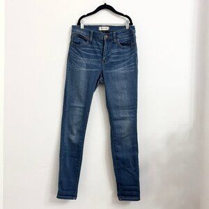 High Rise Madewell Medium Blue Denim Skinny Roadtripper Jeans - sz 27